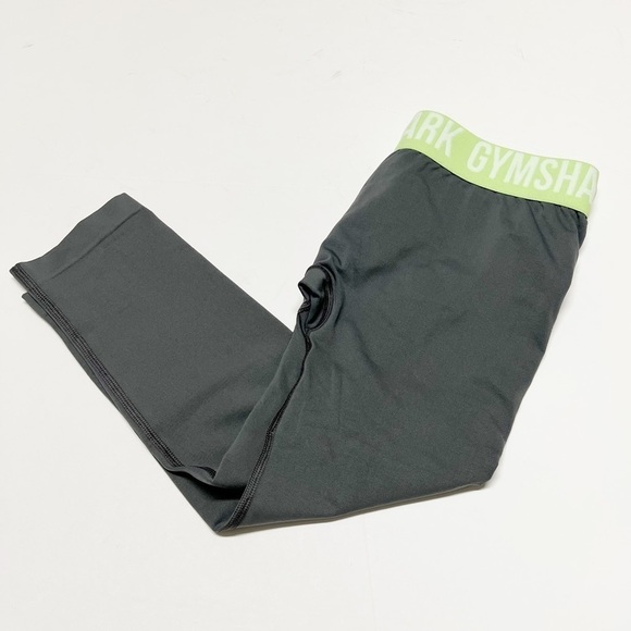 Gymshark Womens Gray Green Fit Seamless Workout Leggings Sz M - Picture 1 of 6